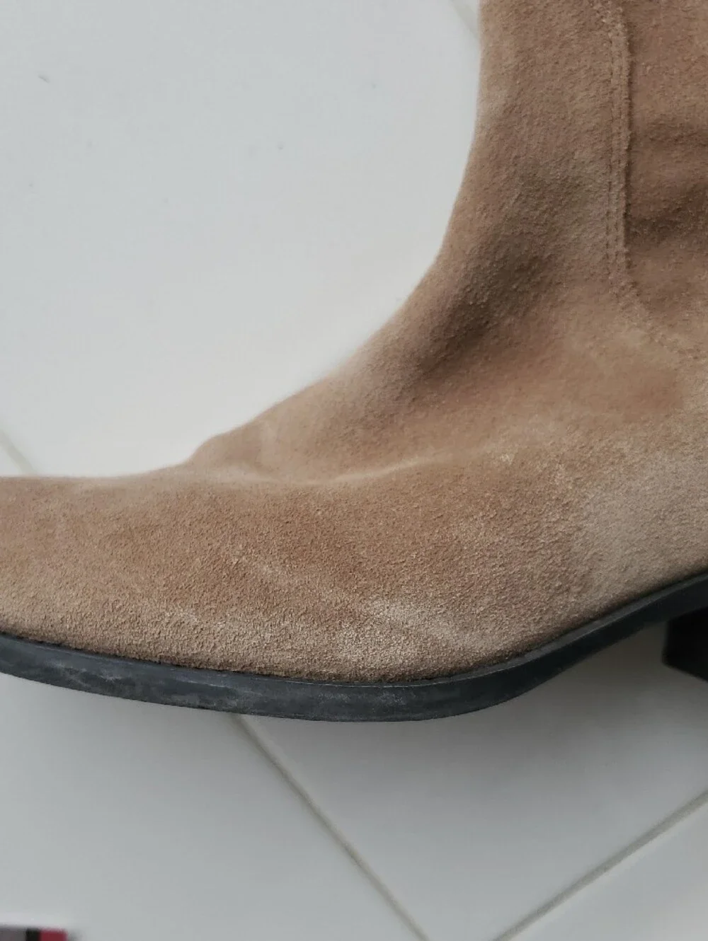 Vince Camuto Bernadine Suede Over The Knee Boots in Taupe